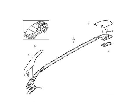 30805401-rails Rails sæt volvo V40 1996-2004 - Billede 1