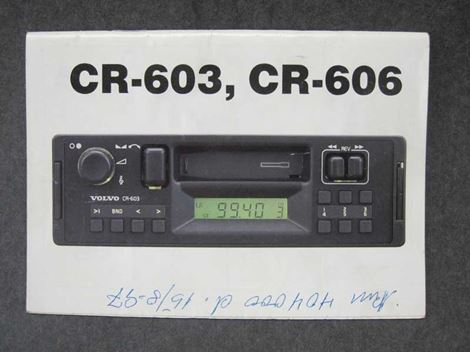 cr-603_-cr-606 CR603 / CR606 volvo radio - Billede 1