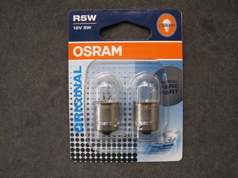 osram-20925585 osram R5W bajonet pære til baglygte - Billede 1