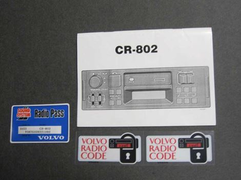 volvo-audio-cr-802 CR802 volvo radio - Billede 1
