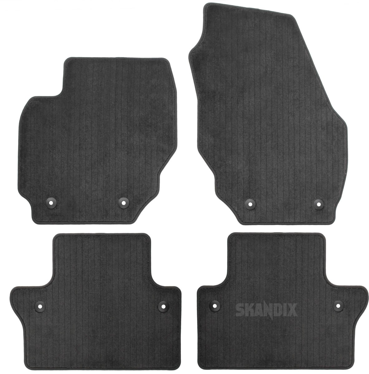 1044551 Velour gulvmåtter sæt – original Volvo (offblack, 4 dele), Volvo V70 (2008-), XC70 (2008-) - Billede 1
