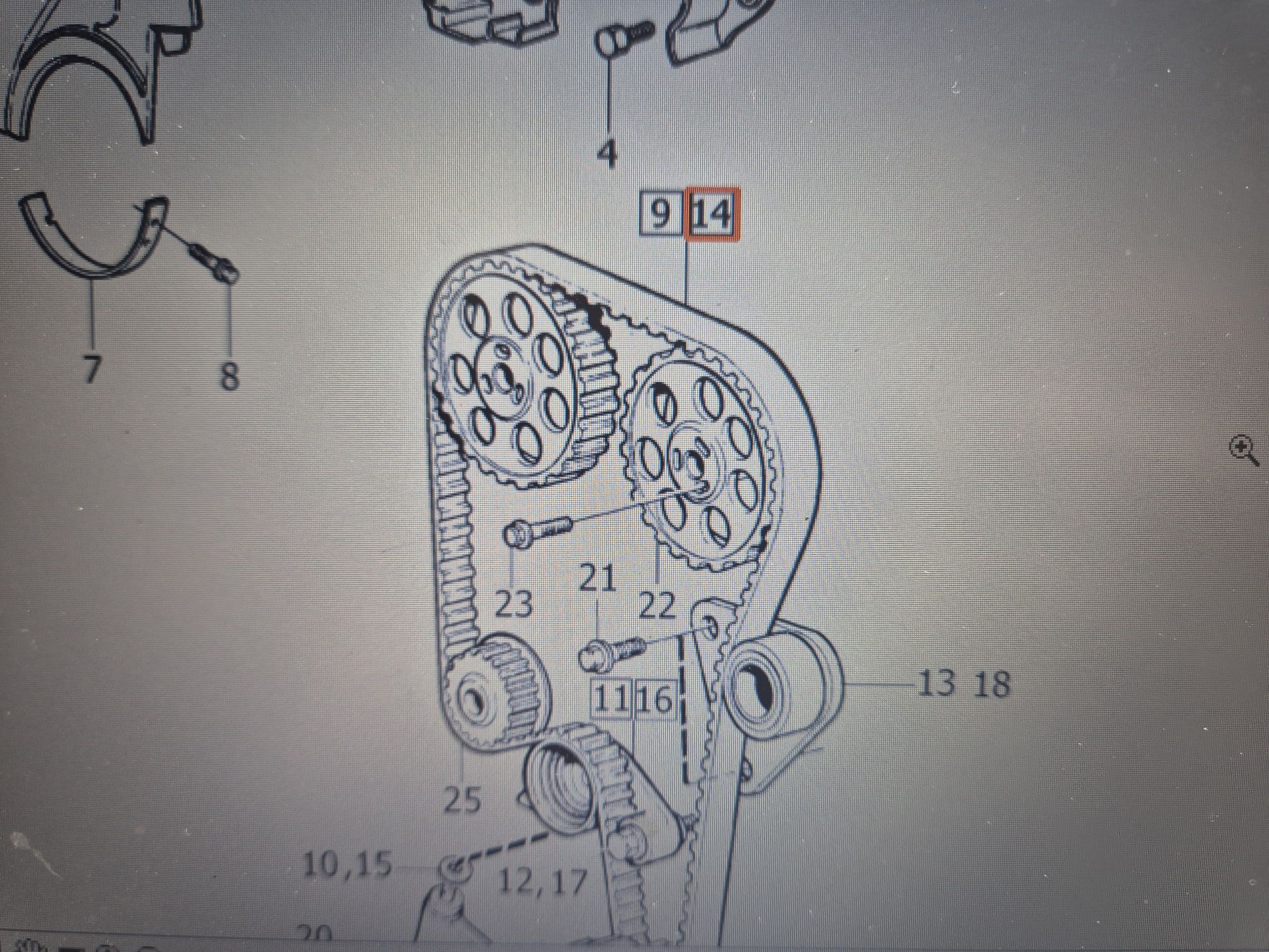 20250925_1317238587773002891027480.jpg tandremssæt volvo S90 V90 6 cylinder 1997-98 - Billede 1