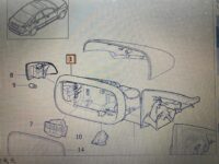 Venstre sidespejl volvo S40 V50 original - Billede 2