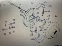 Justerbar til håndbremse, Volvo 140, 164, 200, 700, 900, P1800, P1800ES, S90, V90 (-1998) - Billede 2