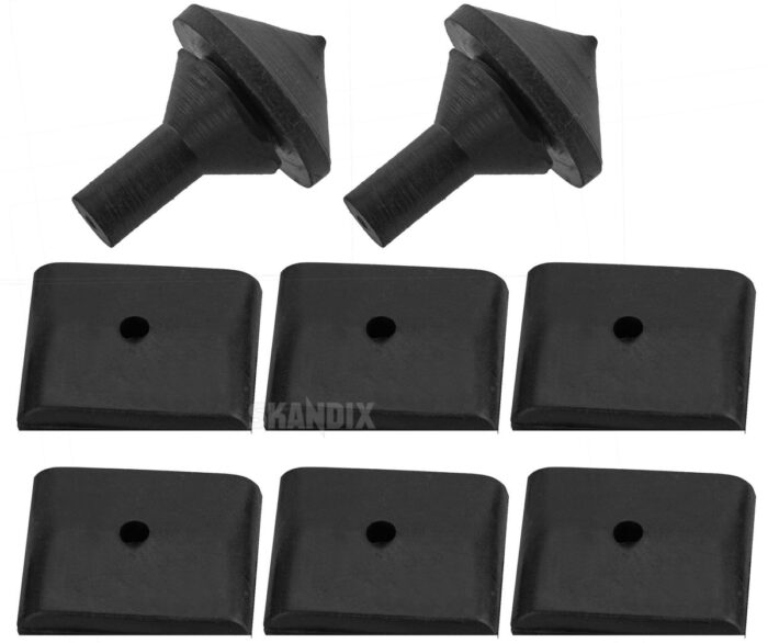 Gummibuffer-kit motorhjelm 655545S, Volvo 120, 130, 220 - Billede 2