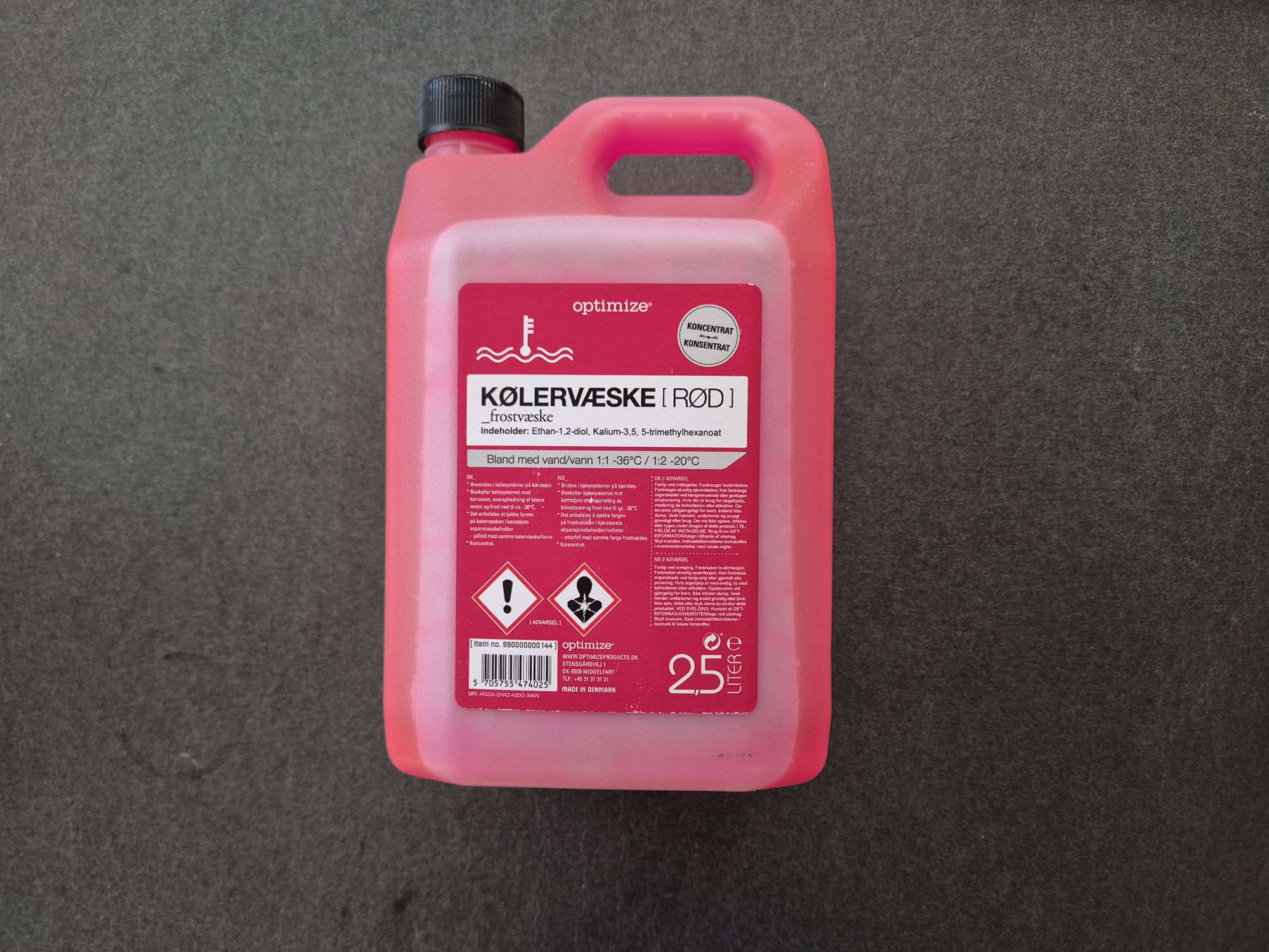 20251117_1404177267981003748869039.jpg Optimize Kølervæske Rød, 2.5L - Billede 1