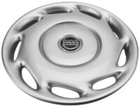 Hjulkapsel, sølv – 14" til stålfælge, Volvo 200, 400, S40, V40 (-2004) - Billede 2