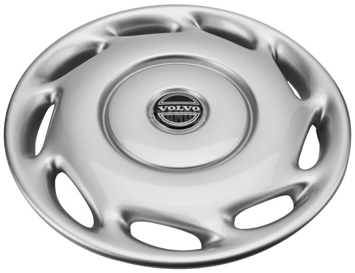 Hjulkapsel, sølv – 14" til stålfælge, Volvo 200, 400, S40, V40 (-2004) - Billede 2