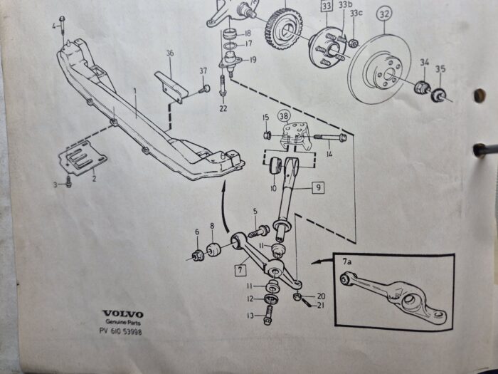 Bøsning stræberarm 1329655, Volvo 700/900 - Billede 2