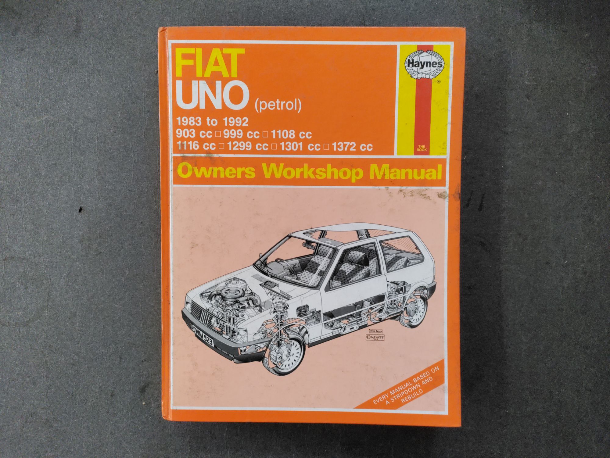 wp-17688236907256025048778444389094.jpg Haynes, Fiat Uno 83-92, manual, brugt - Billede 1