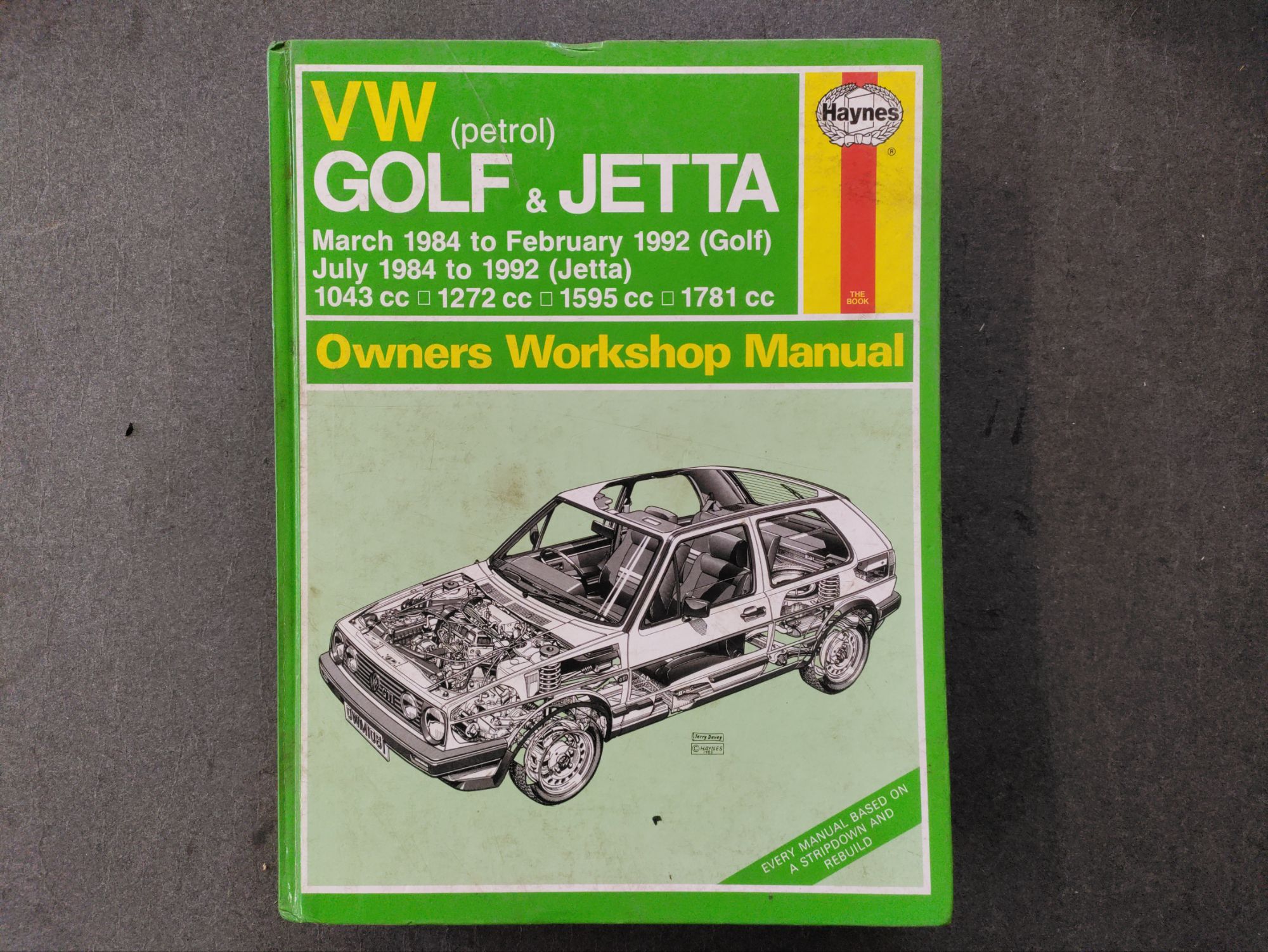wp-17688237580233610695156270176121.jpg Haynes, VW Golf & Jetta 84-92, manual, brugt - Billede 1