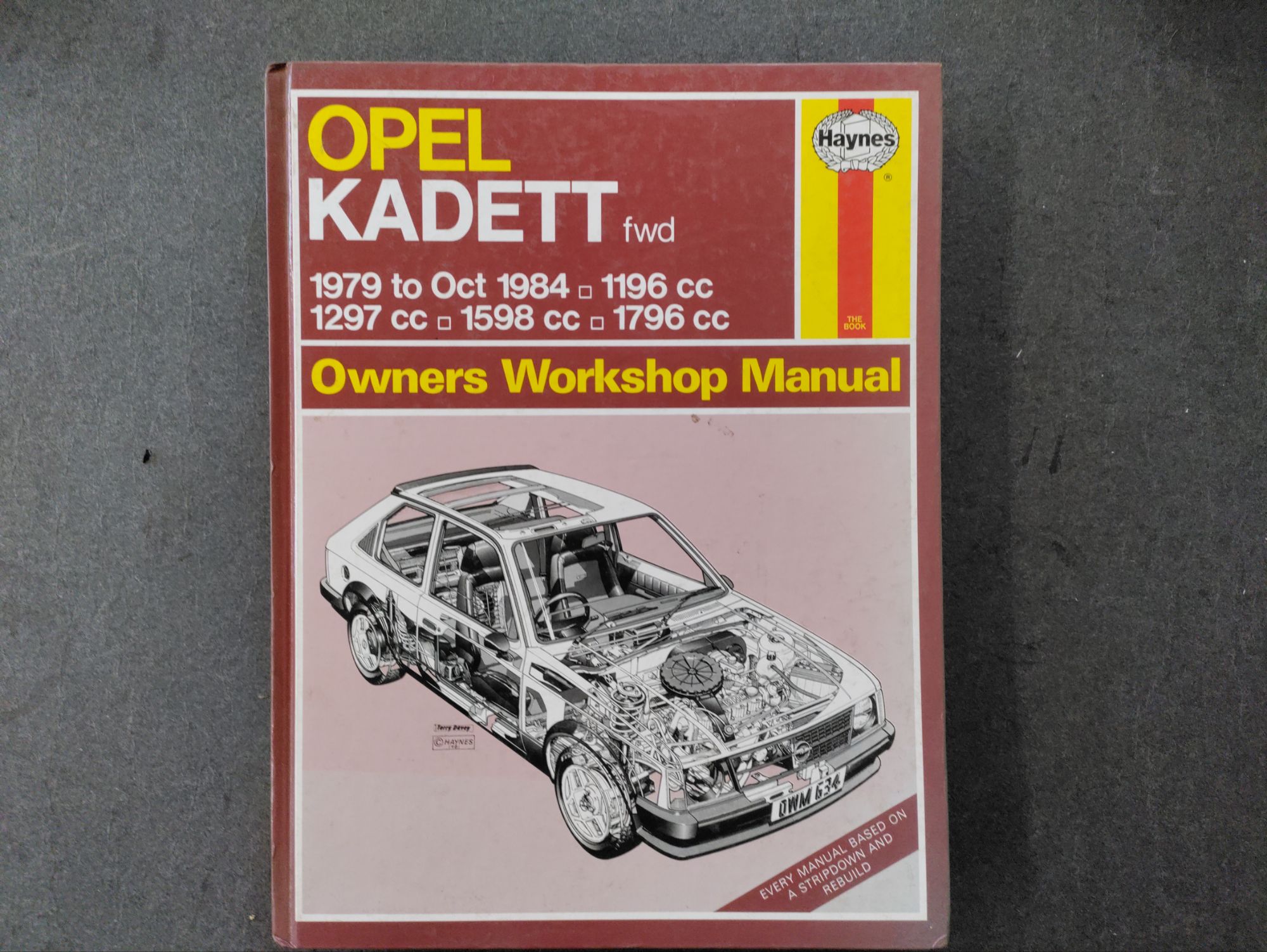 wp-17688238485272570562844975930830.jpg Haynes, Opel Kadett fwd 79-84, manual, brugt - Billede 1