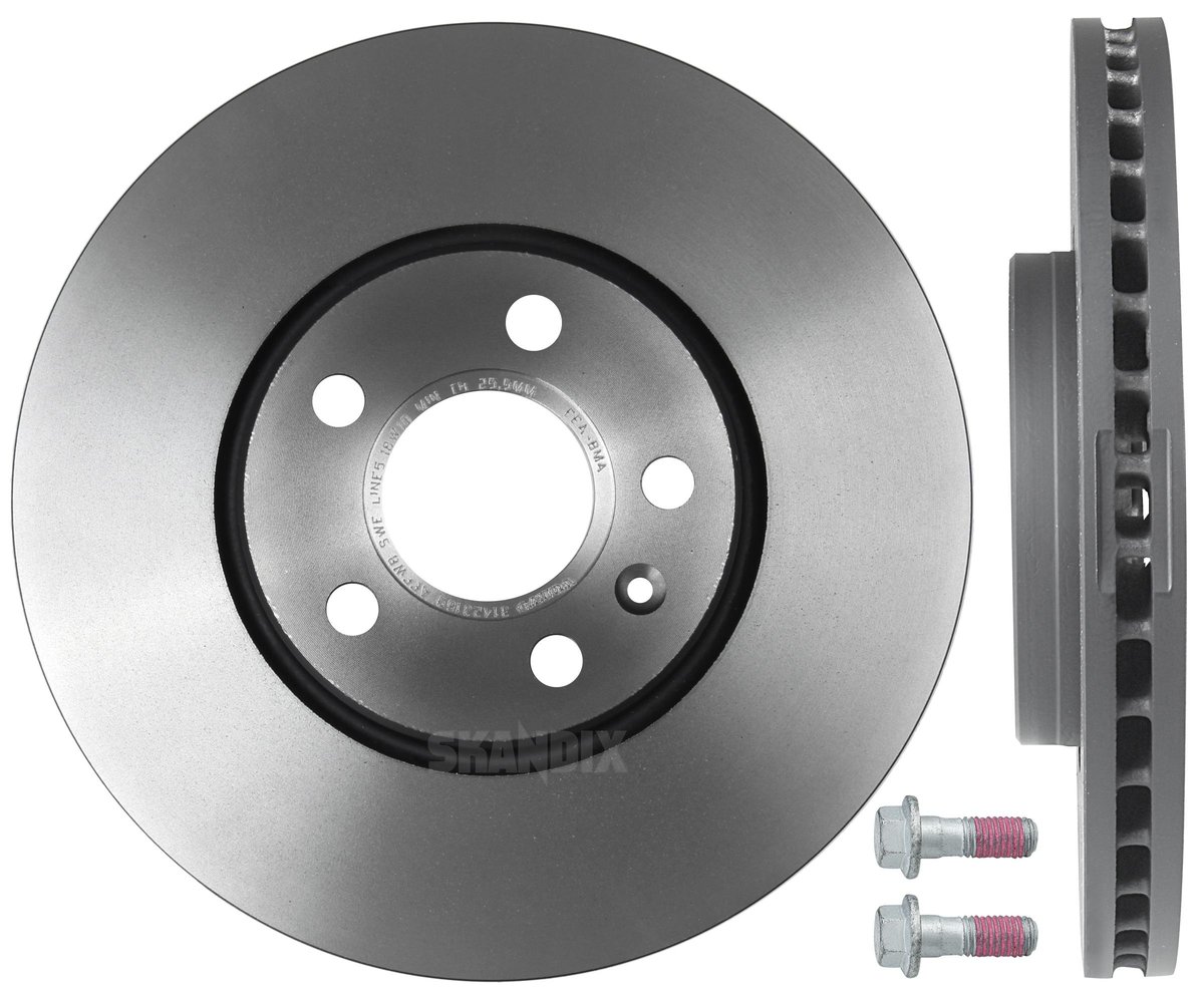 1064441 Bremseskive foran – ventileret Ø296 mm (venstre/højre, original Volvo), Volvo S60 V60 S90 V90 - Billede 1