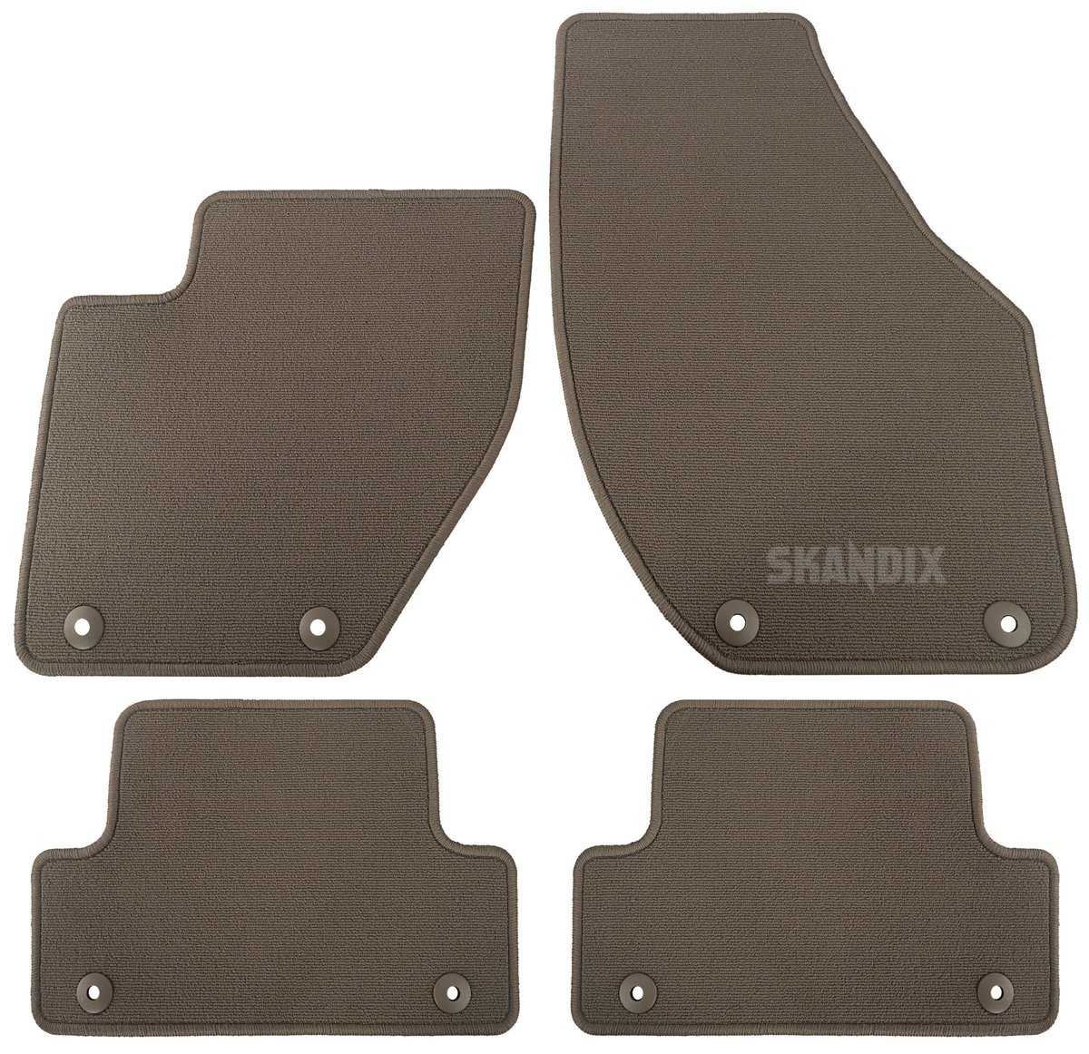 1041269 Velour gulvmåtter sæt – original Volvo (brun, 4 dele), Volvo V40 (2013-), V40 CC P13X - Billede 1
