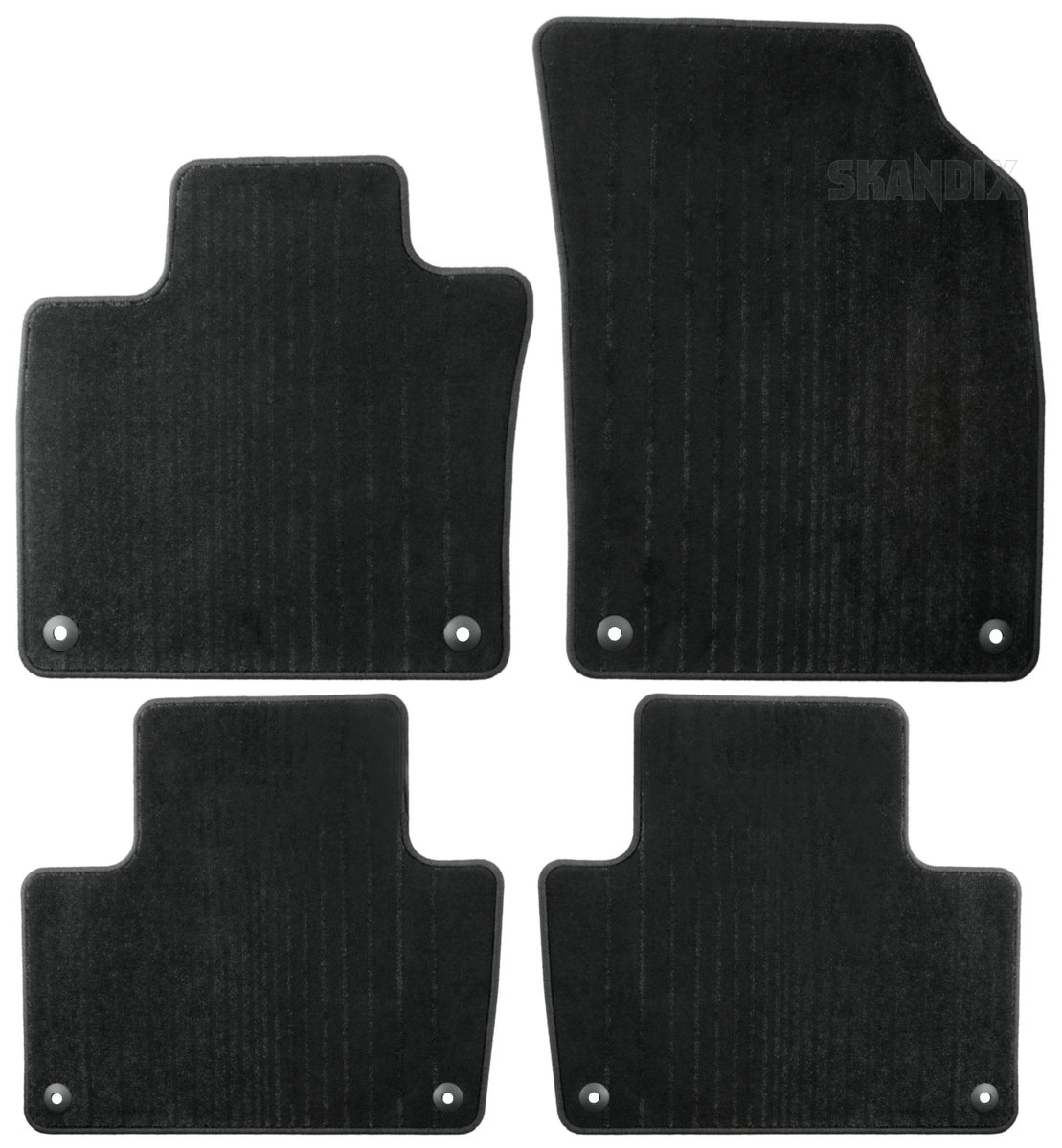 1072678 Velour gulvmåtter sæt – original Volvo (charcoal, 4 dele), Volvo XC90 (2016-) fra ch. nr.: 453709 til 501732 - Billede 1