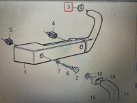 Clip til armlæn – passagerside foran (original Volvo), Volvo 240 260 1978- - Billede 2