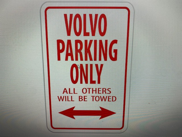 volvo parking sign 91054205 Volvo parking sign, parkeringsskilt - Billede 1